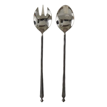 Forged-effect salad servers