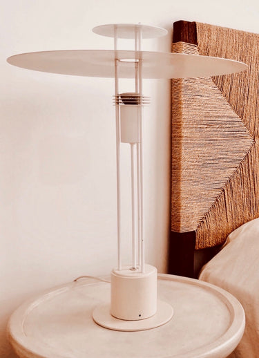 Frandsen white metal lamp from the 80s