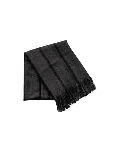 Manta negra de lana de alpaca