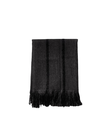 Manta negra de lana de alpaca