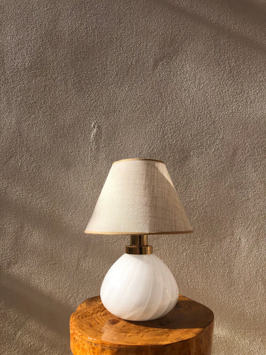 Vintage Murano Swirl Glass Table Lamp