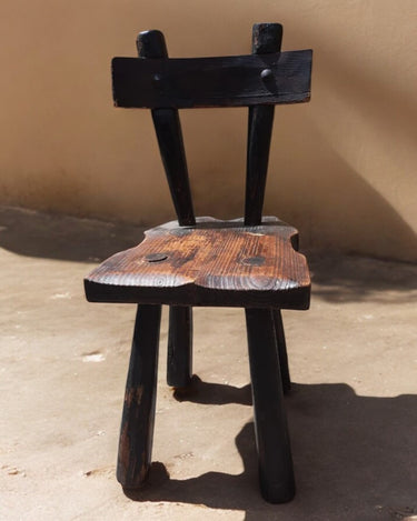 Rustic brutalist vintage chairs