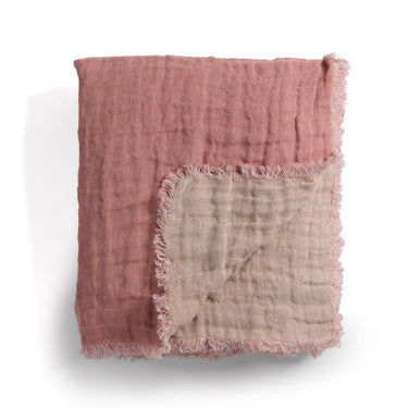 Manta de lino gofrado reversible European Flax Le Monde Sauvage