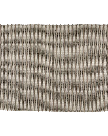 Alfombra Boho de algodón y yute gris marfil 240 x 170 cm
