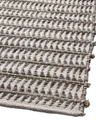 Alfombra Boho de algodón y yute gris marfil 240 x 170 cm