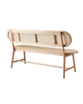 Banco HARRY Natural de Haya y Ratán: Elegancia Rústica, Asiento Cómodo, Diseño Duradero