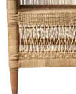 Sofá TRIBE Natural de Bambú y Ratán Hecho a Mano para Interiores