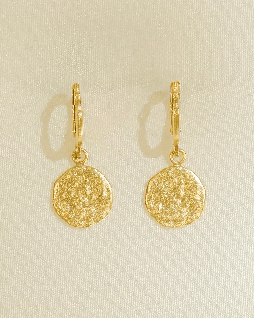 Boucles d’oreilles lune | Bijoux dorés, imperméables, cadeau