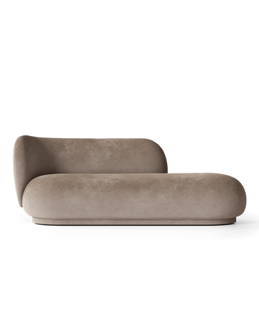 Diván Rico izquierdo de terciopelo beige 203 cm en Matuta Home - imagen 1