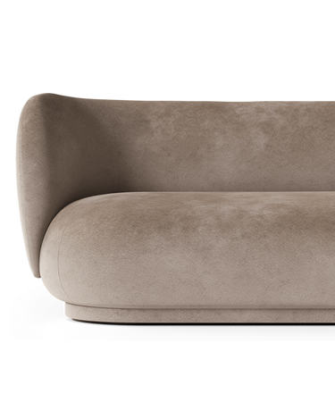 Diván Rico izquierdo de terciopelo beige 203 cm en Matuta Home - imagen 2