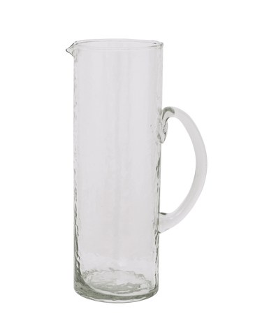 Jarra transparente de vidrio reciclado para servir agua