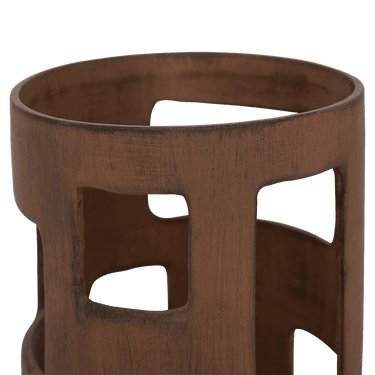 Lámpara de mesa de cerámica marrón perforada, imagen 9