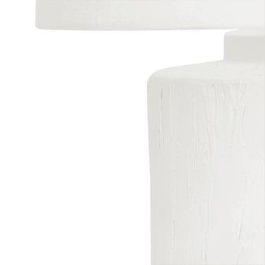 Lámpara de mesa de cerámica blanca y algodón, imagen 7