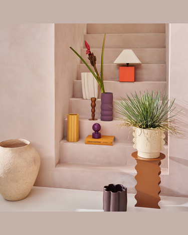 Maceta ceramica alas taupe detalle Urban Nature Culture