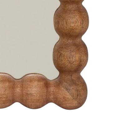 Espejo De Pared Sot Madera De Mango Nogal 25x3x25 cm