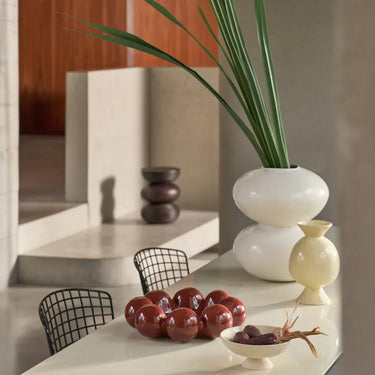 Cuenco Decorativo Sisko Cerámica Rojo Manzana Especiada 36x9.7 cm