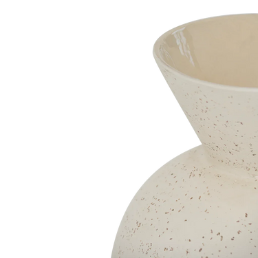 Jarrón Thabo Cerámica Reciclada Blanco Roto 25x27 cm