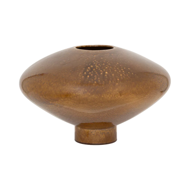 Jarrón Nala Cerámica Marrón Dorado 37,5x24,5 cm