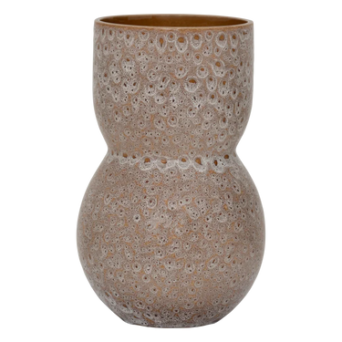 Jarrón Noan Cerámica Reactiva Marrón Dorado 17,5x28 cm