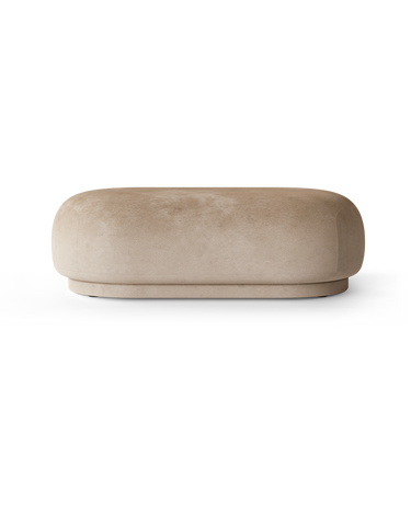 Otomana Rico de terciopelo beige arena en Matuta Home - imagen 1