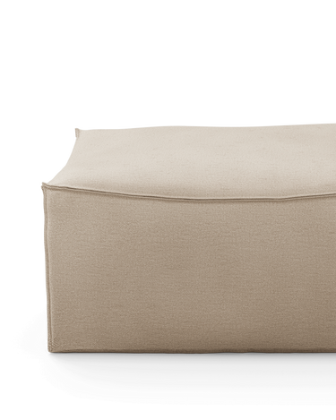 Puf cuadrado Catena S500 de lino natural 95 cm en Matuta Home - imagen 2