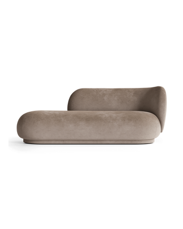 Diván Rico derecho de terciopelo beige 203 cm en Matuta Home - imagen 1