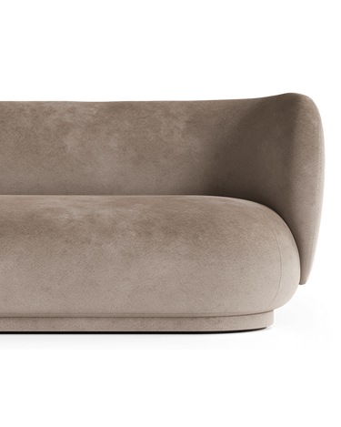 Diván Rico derecho de terciopelo beige 203 cm en Matuta Home - imagen 2