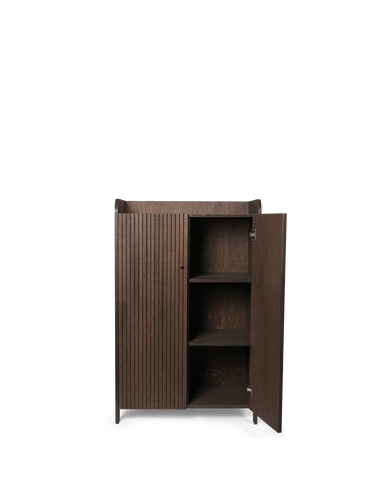 Armario Sillón Bajo de Roble Oscuro - Diseño Escandinavo