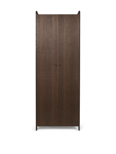 Armario Alto de Sillón en Roble Oscuro - Diseño Elegante y Funcional