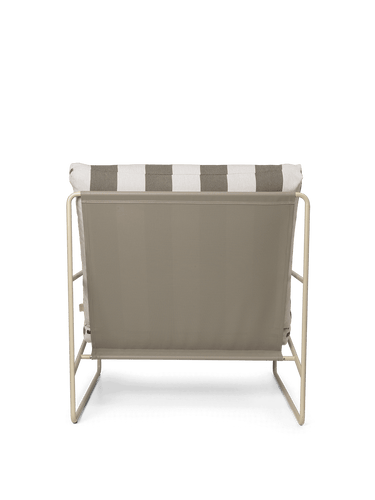 Sillón Unipersonal de Cashmere Rayado Chocolate para Decoración Moderna