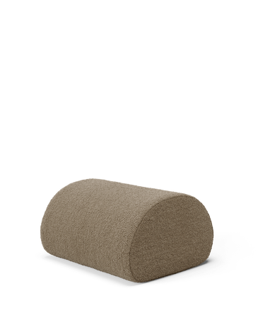 Puf Rouli de bouclé beige para salón en Matuta Home - imagen 1