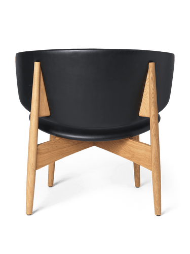 Sillón Lounge Herman de Madera Vegea - Roble Natural y Negro
