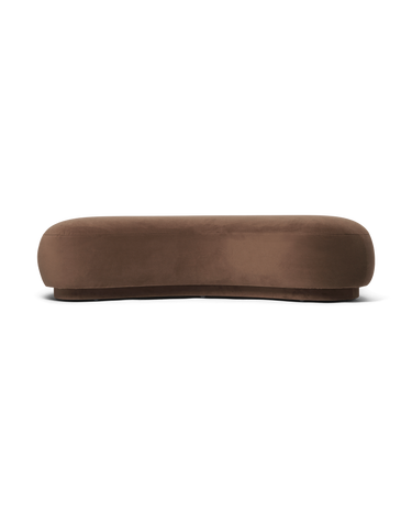 Otomana Rico de terciopelo marrón para salón en Matuta Home - imagen 4