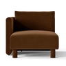 Sofá chaise longue Dase izquierdo de terciopelo marrón en Matuta Home - imagen 2