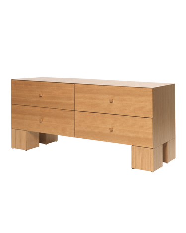 Cajonera Kuben de roble natural para almacenaje en Matuta Home - imagen 4