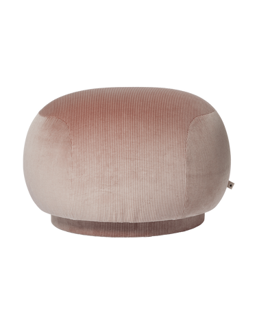 Puf Rico de terciopelo rosa rubor