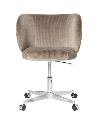 Silla Rico con ruedas de terciopelo gris