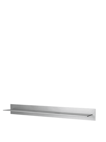 Estantería de Pared Lager Grande de Aluminio Cepillado para Almacenamiento Moderno y Minimalista