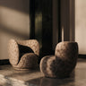 Sillón Rico Curvo Cilla Taupe: Confort Sofisticado Diseño Texturizado