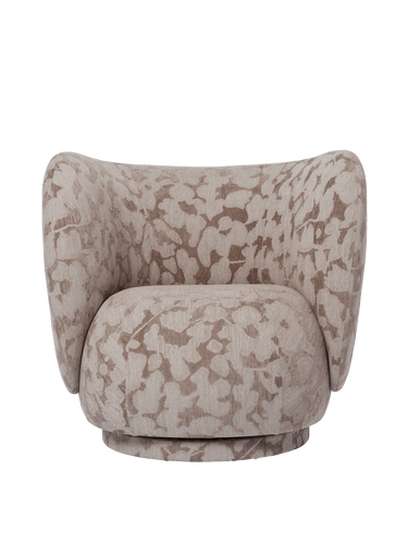 Sillón Rico Curvo Cilla Taupe: Confort Sofisticado Diseño Texturizado
