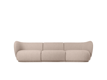 Reposabrazos Derecho Sofá Modular Rico Bouclé Suave Natural Diseño Elegante Confort Superior