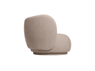 Reposabrazos Izquierdo Sofá Rico Modular Bouclé Suave Natural Diseño Curvo Ergonómico