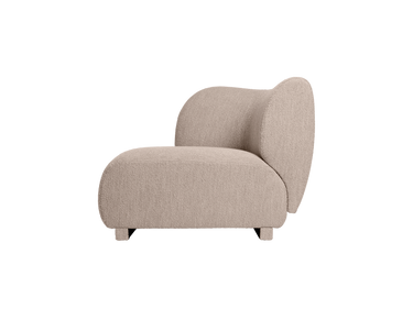 Reposabrazos Izquierdo Sofá Rico Modular Bouclé Suave Natural Diseño Curvo Ergonómico