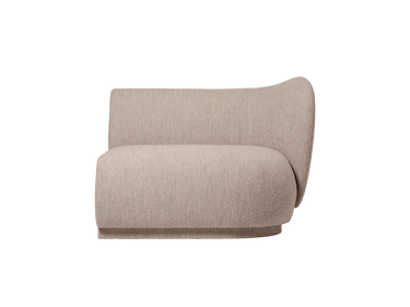 Reposabrazos Derecho Sofá Modular Rico Bouclé Suave Natural Diseño Elegante Confort Superior