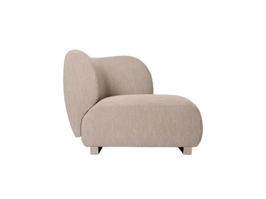 Reposabrazos Derecho Sofá Modular Rico Bouclé Suave Natural Diseño Elegante Confort Superior