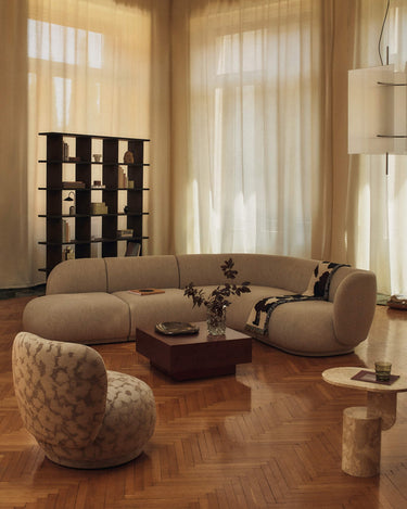 Textura del tejido de Sillón lounge Rico beige