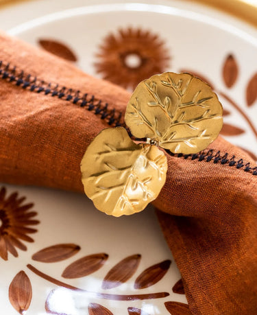 Individual golden napkin holder