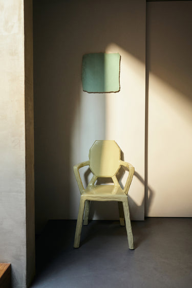 Sillón Medallón de Madera de Sungkai Verde Agua 74 x 64 x 97 cm