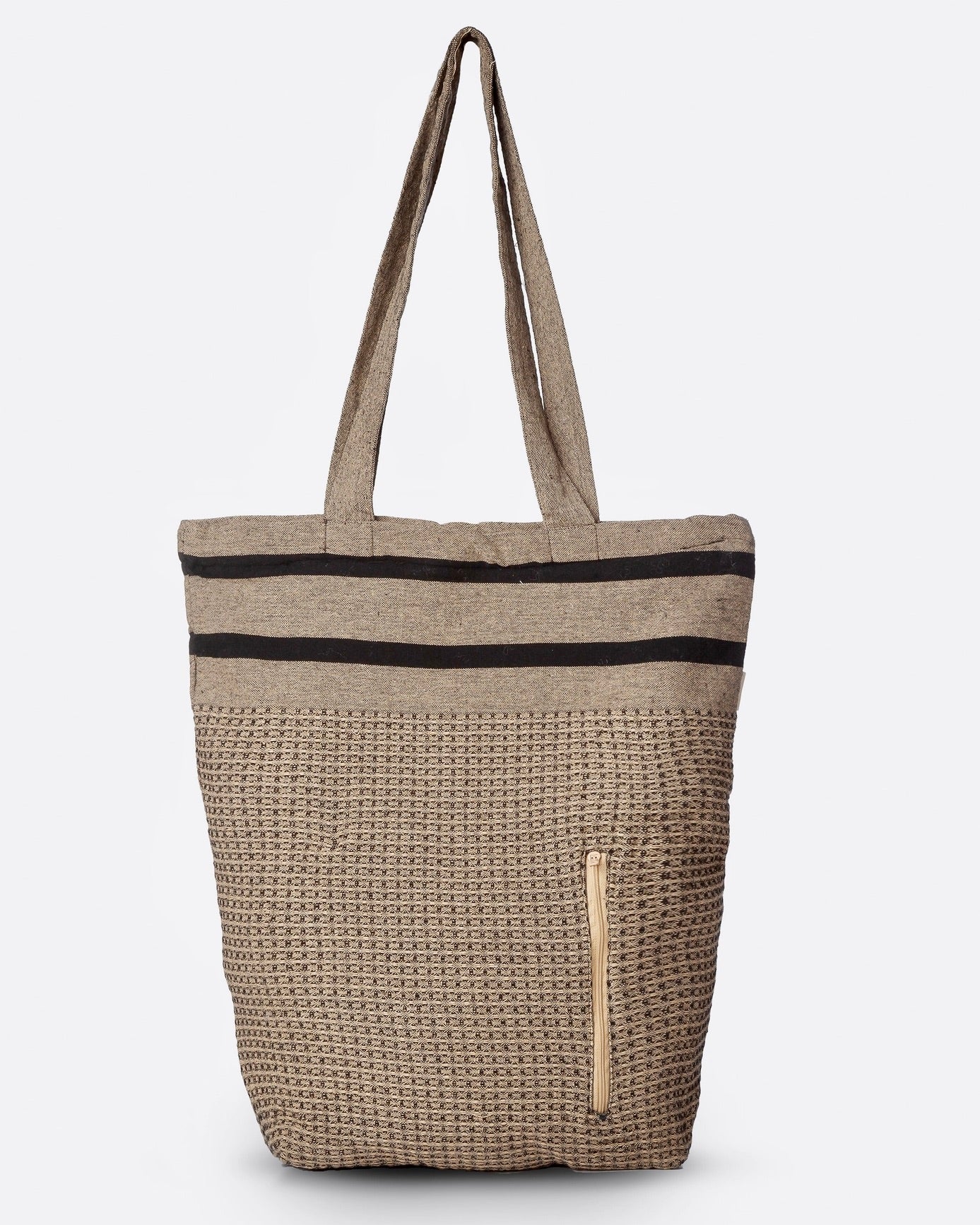 Bolso de tela Nido de abeja beige