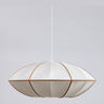 Lámpara colgante UFO de seda Offwhite Ámbar diseño escandinavo